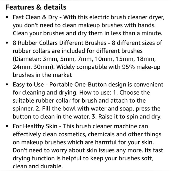 Electric Make-up Brush Cleaner/Dryer - Picture 8 of 15